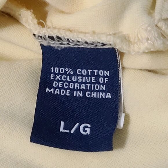 Chaps Mens Polo Shirt Yellow Size Large 100% Cotton Short Sleeve Pullover Collar - Picture 11 of 12